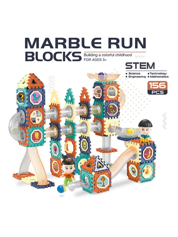 156-Piece Marble Run Blocks: Foster Creativity and Skill-Building for Young Minds blocks KidosPark