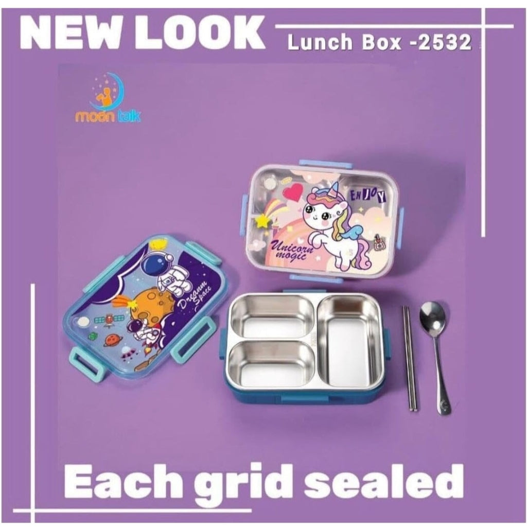 3 compartment Stainless steel premium quality/ leak proof lunch box for kids lunch box KidosPark