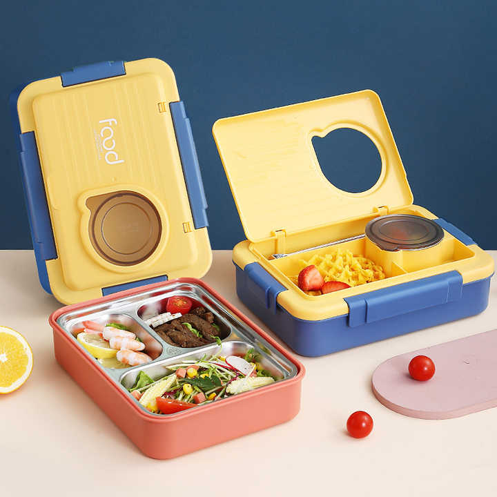 4 compartment Premium Insulated Lunch Box Set lunch box KidosPark