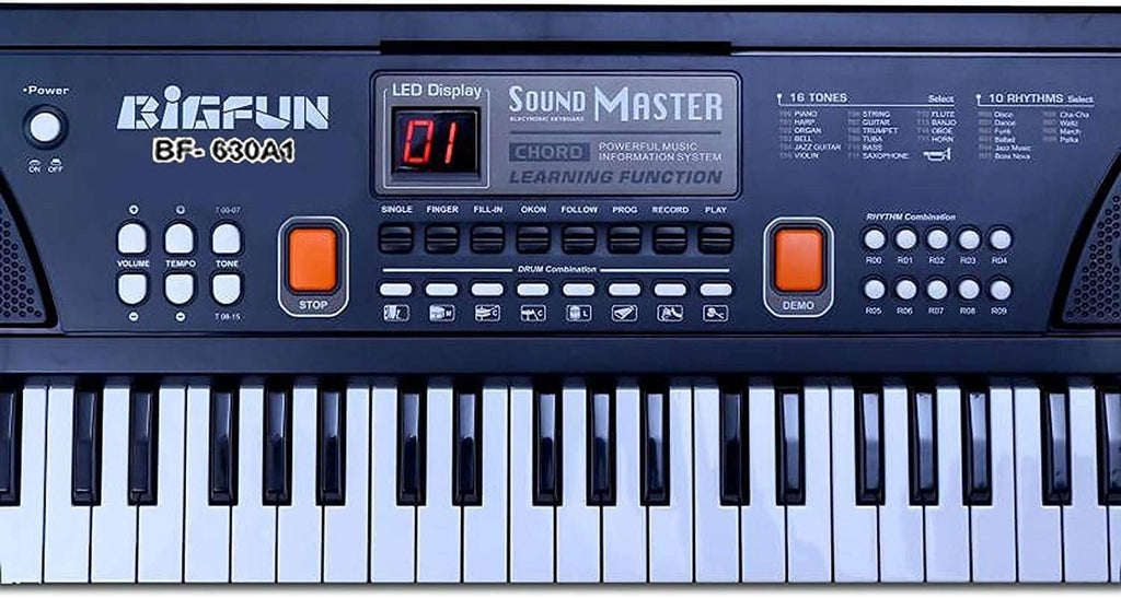 61 keys Big fun musical keyboard with DC power option, recording and mic Musical Toys KidosPark