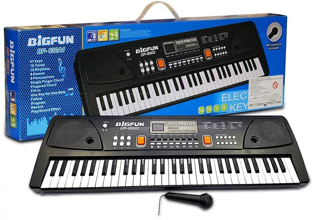61 keys Big fun musical keyboard with DC power option, recording and mic Musical Toys KidosPark