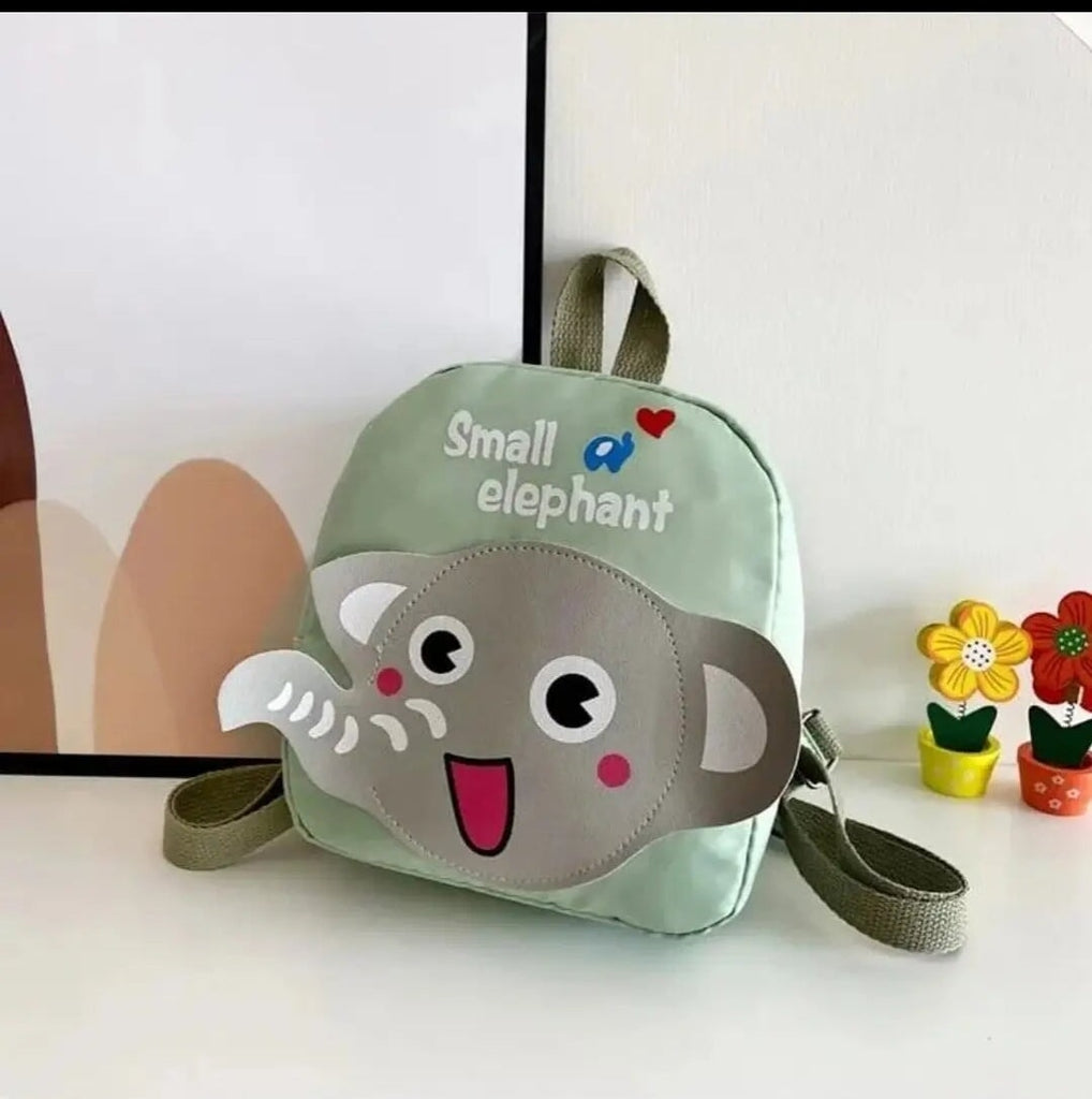 Adorable Elephant -themed Canvas Backpack for Kids Bags and Pouches KidosPark