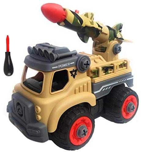 Assemble disassemble Military Army Tool Truck Rocket Launcher - Educational Toy Cars and Car Tracks KidosPark