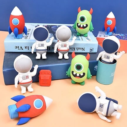 Astronaut Design puzzle eraser ( Dark Grey eraser ) stationery KidosPark