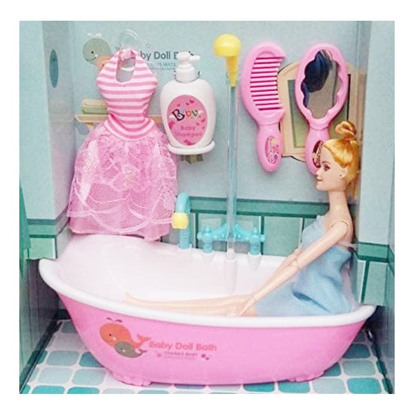 Baby Doll Bath with simulating shower. (Working shower) Dolls and Doll houses KidosPark