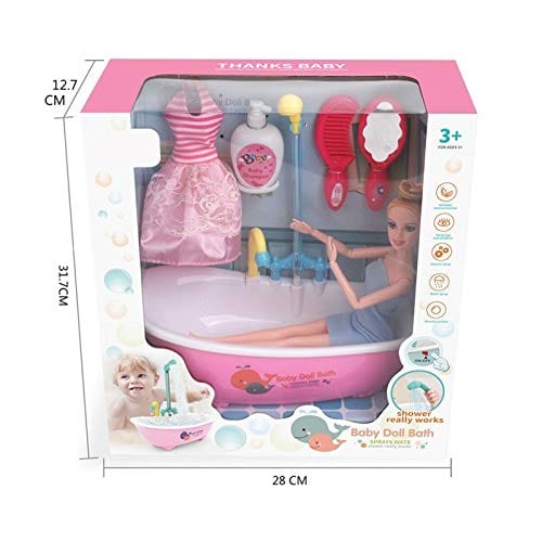 Baby Doll Bath with simulating shower. (Working shower) Dolls and Doll houses KidosPark