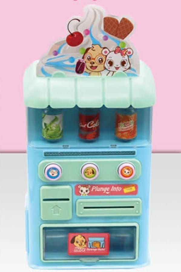 Battery operated vending machine with light and sound for kids pretend play. Toy KidosPark