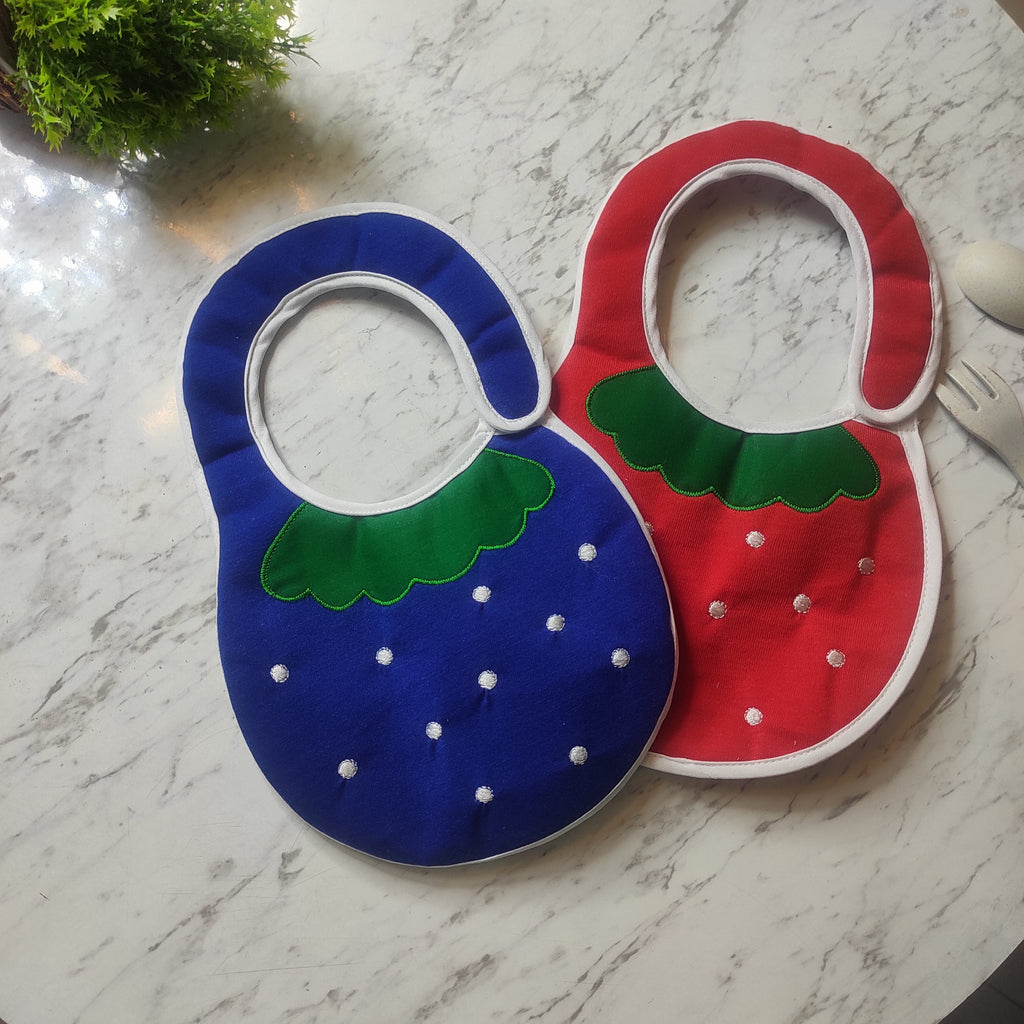 Cherry Dots Baby Bib: Soft Cotton Blend with Adorable Design ( Pack of 2) Kidospark