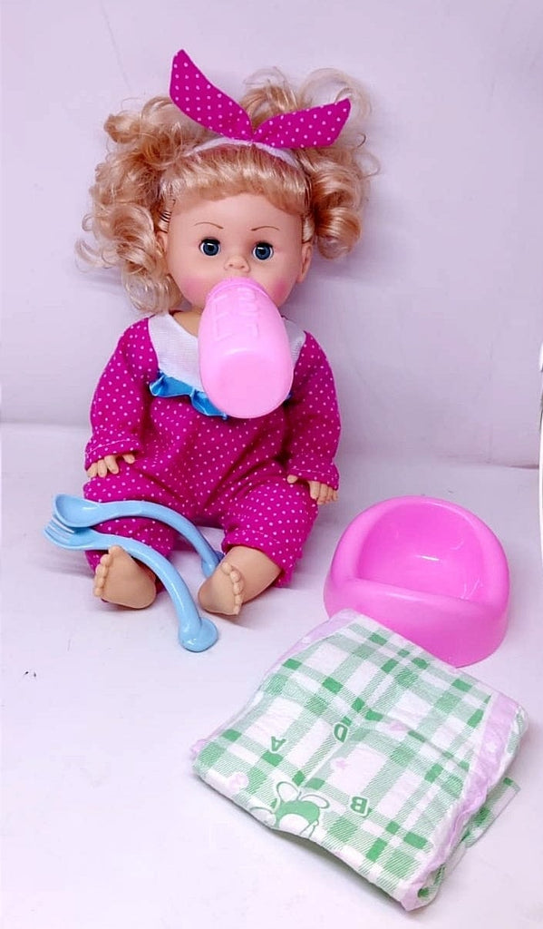 Cute little crying baby doll with diaper change accessories Dolls and Doll houses KidosPark