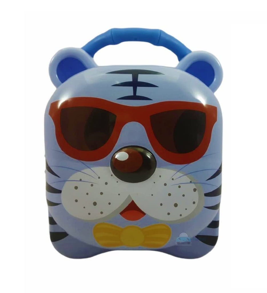 Cute tiger design tin/ Metal piggy bank with lock and key Piggy Bank KidosPark