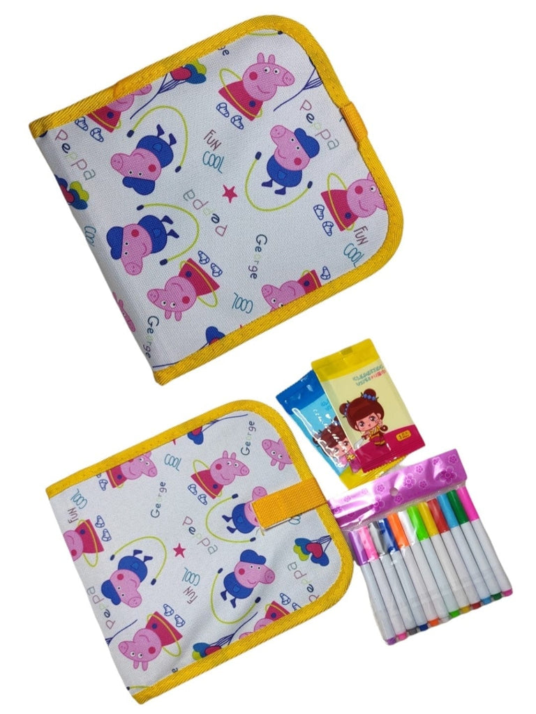 Doodle and erase chalk board book with 12 colors Art and Crafts KidosPark