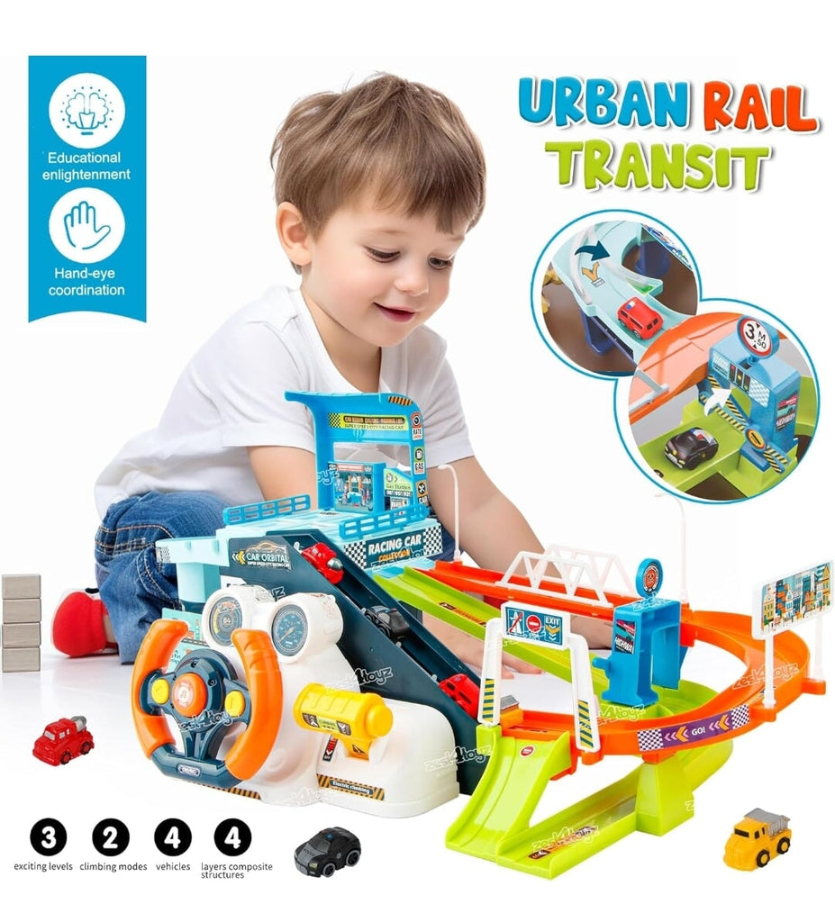 Dynamic Dual Mode Track Vehicle Set - Safe, Educational, and Interactive Fun Cars and Car Tracks KidosPark