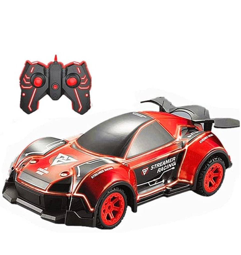 Dynamic Red RC Car - 2.4 GHz Remote Control, 5 Lightning Modes, Crashworthy Chassis Remote controlled Toys KidosPark