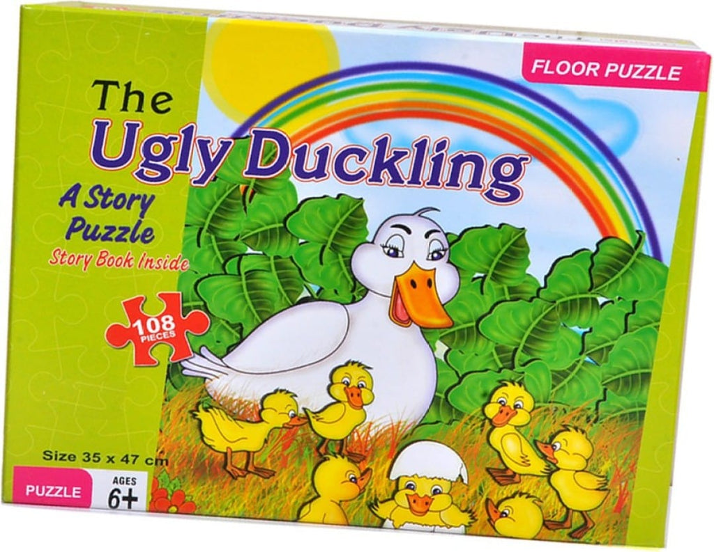 Educational Puzzle Set: The Ugly Duckling Storybook with 108 Pieces for Kids, 6+ Board Game KidosPark