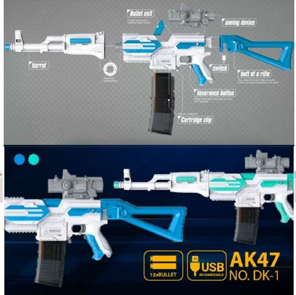 Electric Buster AK47 Automatic Toy Gun Submachine Gun Rifle - Ultimate Fun for Kids Toy KidosPark
