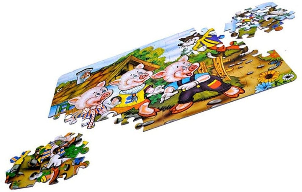 Engage, Play, Learn: 'Three Little Pigs' Educational Puzzle - 108 Pieces for Ages 6 and Above Board Game KidosPark