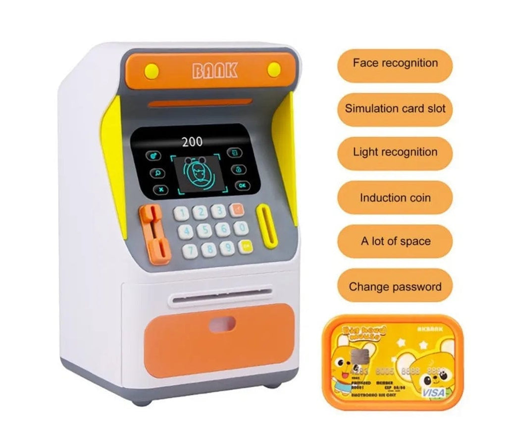 Face recognition ATM piggy bank with music and sound Piggy Bank KidosPark