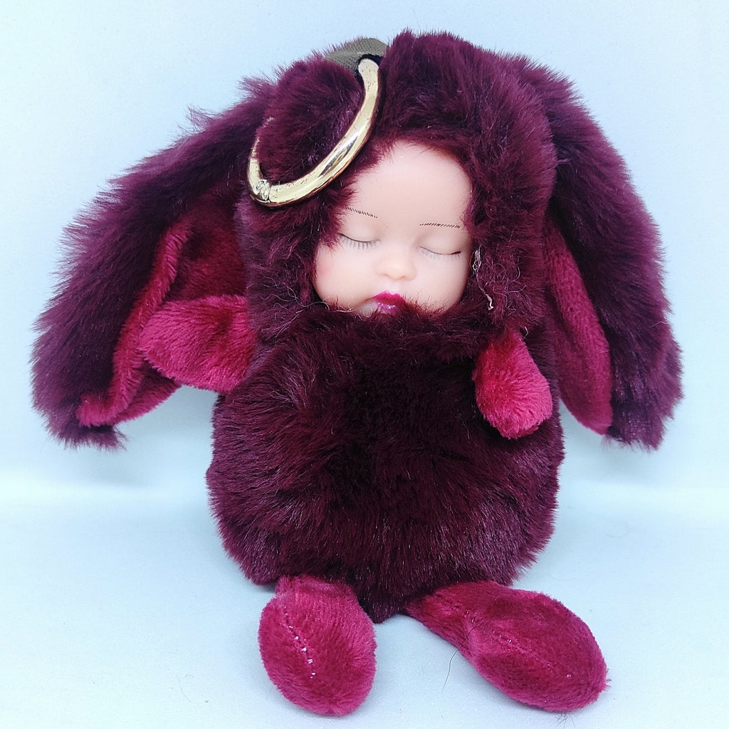 Fluffy and soft Sleeping baby doll key chain/ Bag accessory/ Car decor Dolls and Doll houses KidosPark