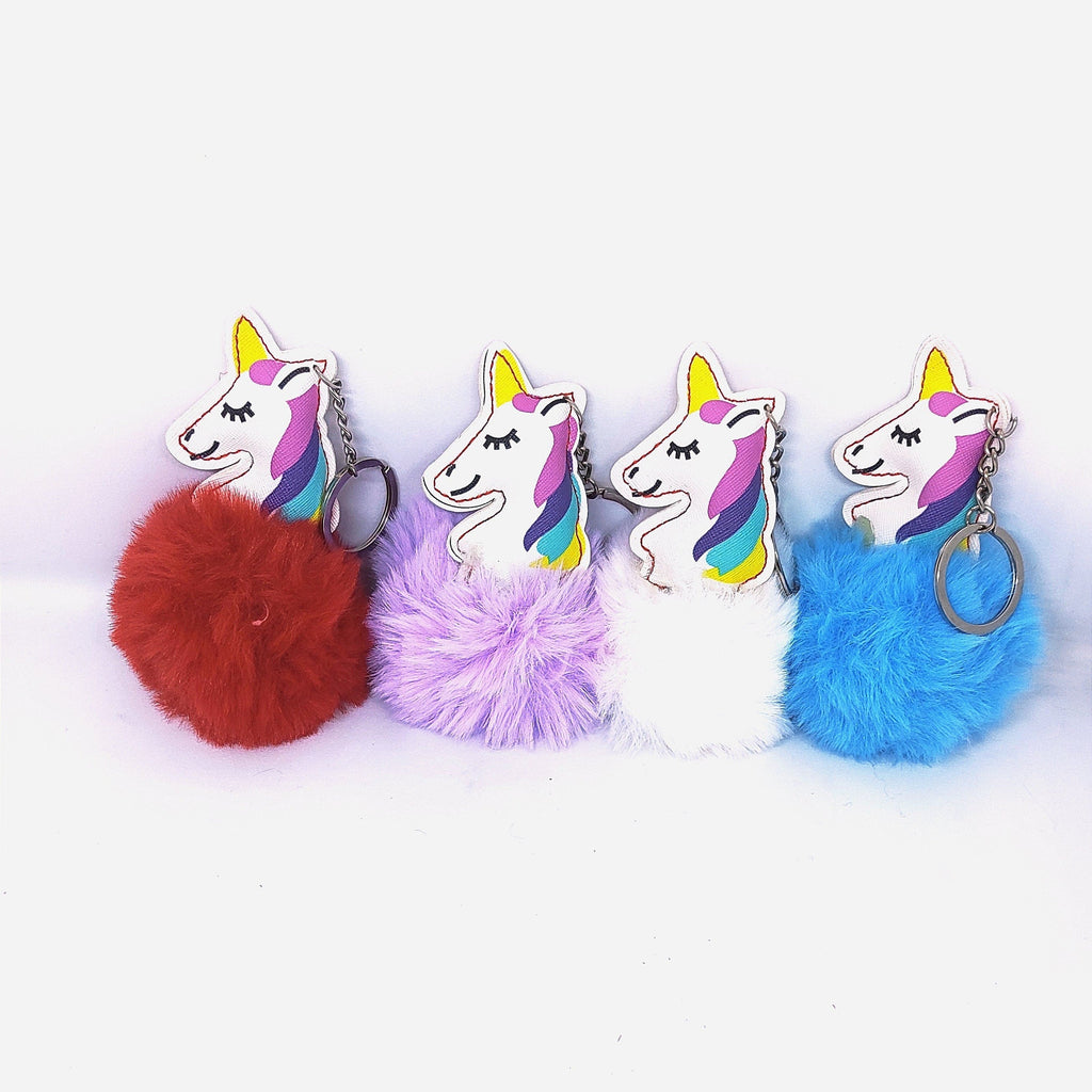 Fluffy and soft Unicorn key chain/ Bag accessory/ Car decor Dolls and Doll houses KidosPark