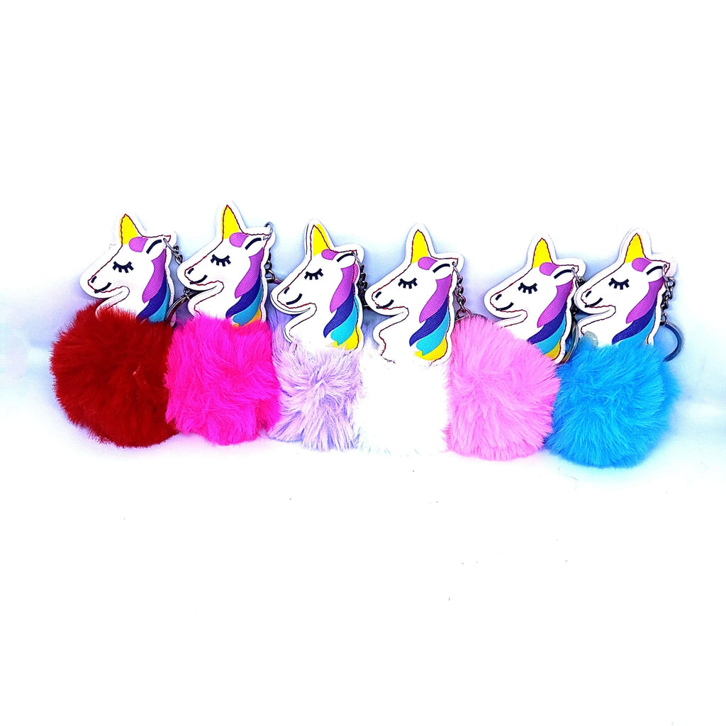 Fluffy and soft Unicorn key chain/ Bag accessory/ Car decor Dolls and Doll houses KidosPark