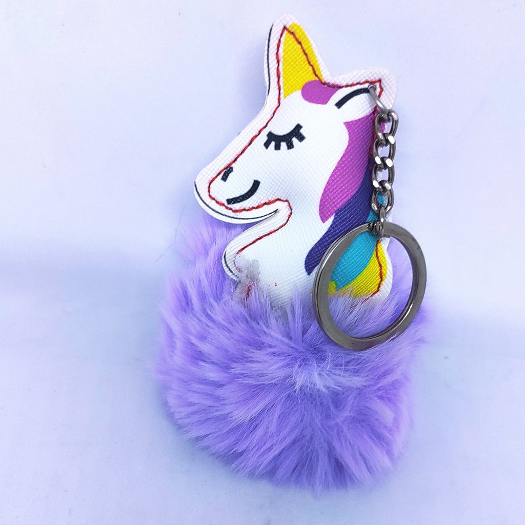 Fluffy and soft Unicorn key chain/ Bag accessory/ Car decor Dolls and Doll houses KidosPark