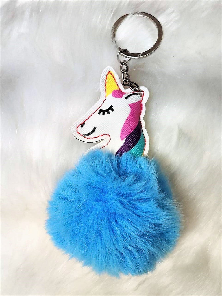 Fluffy and soft Unicorn key chain/ Bag accessory/ Car decor Dolls and Doll houses KidosPark