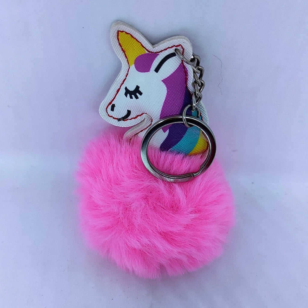 Fluffy and soft Unicorn key chain/ Bag accessory/ Car decor Dolls and Doll houses KidosPark