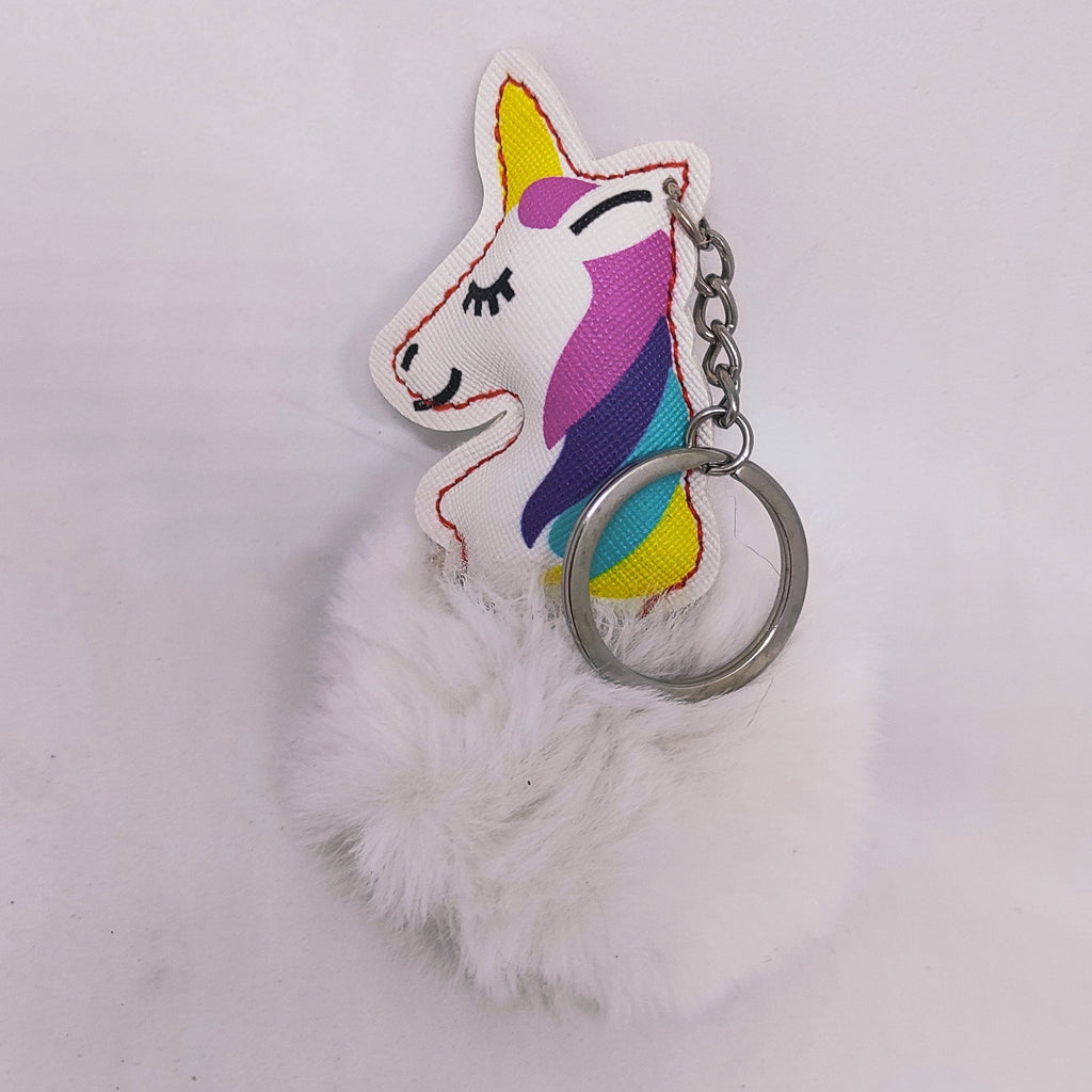 Fluffy and soft Unicorn key chain/ Bag accessory/ Car decor Dolls and Doll houses KidosPark