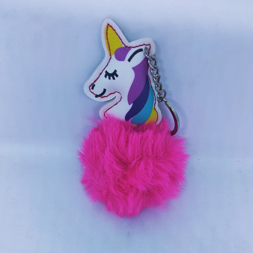 Fluffy and soft Unicorn key chain/ Bag accessory/ Car decor Dolls and Doll houses KidosPark