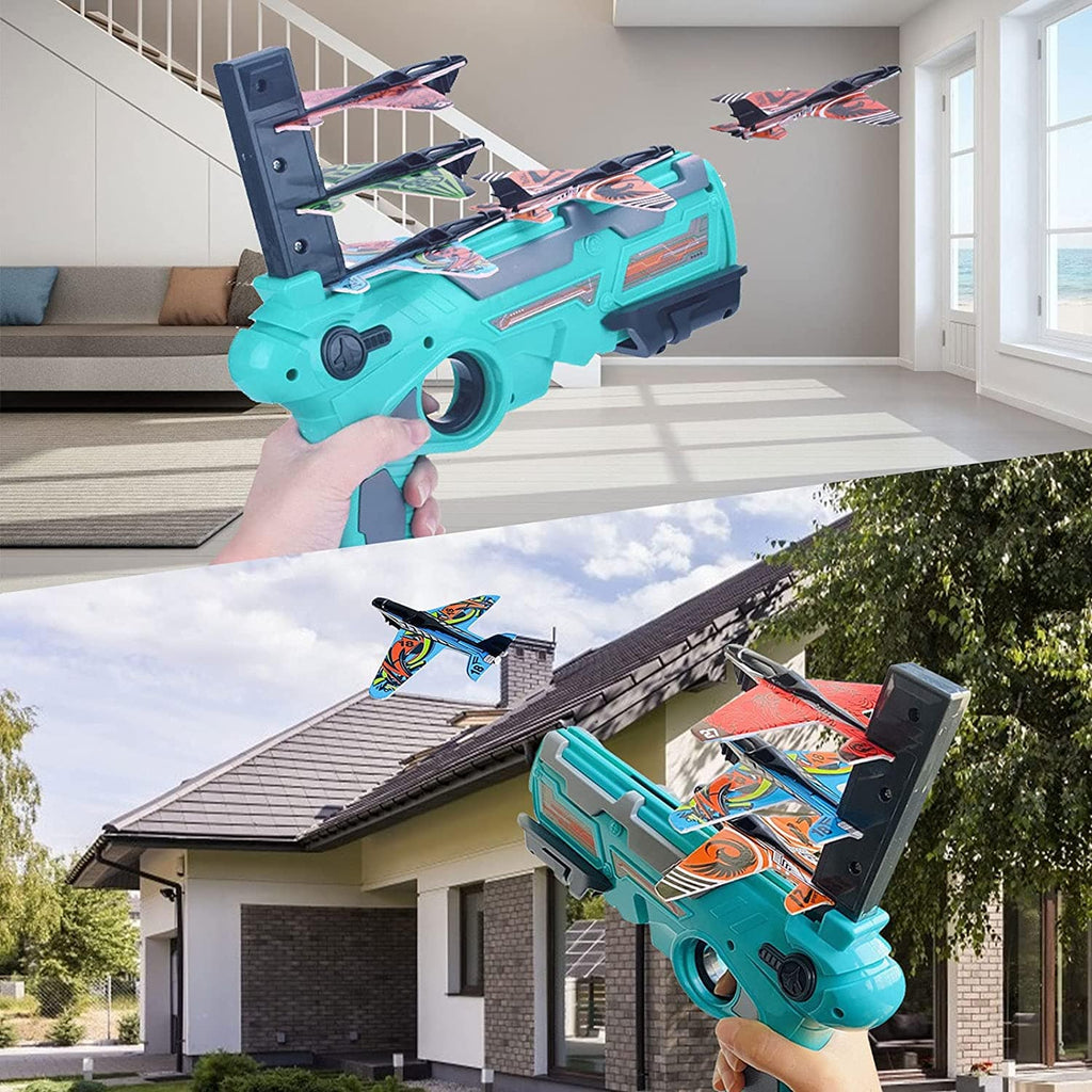 Foam aircraft launcher gun for kids Toy KidosPark