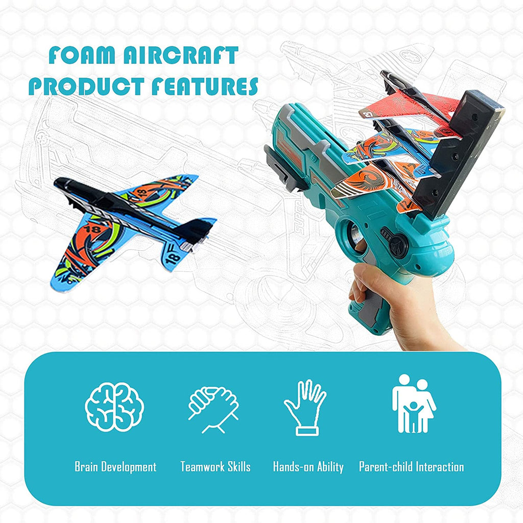 Foam aircraft launcher gun for kids Toy KidosPark