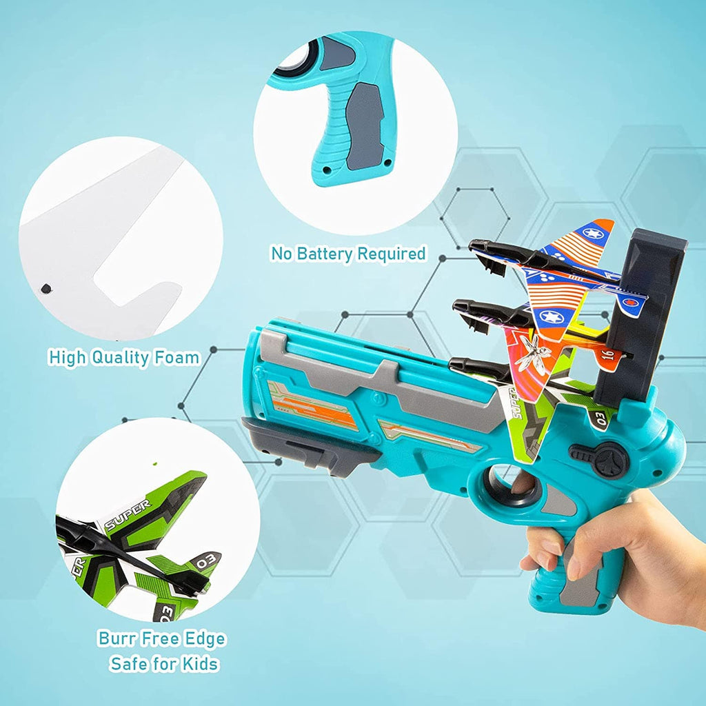 Foam aircraft launcher gun for kids Toy KidosPark