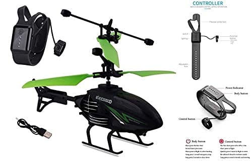 Hand watch controlled Induction Flying Helicopter Toy with remote Flying Toys KidosPark
