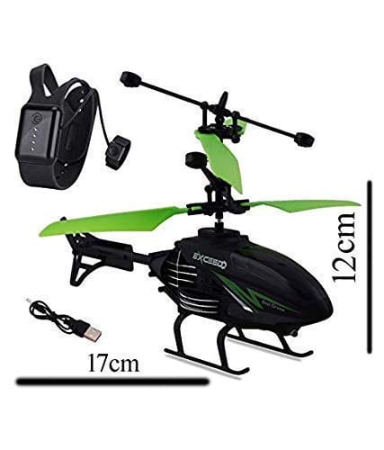Hand watch controlled Induction Flying Helicopter Toy with remote Flying Toys KidosPark