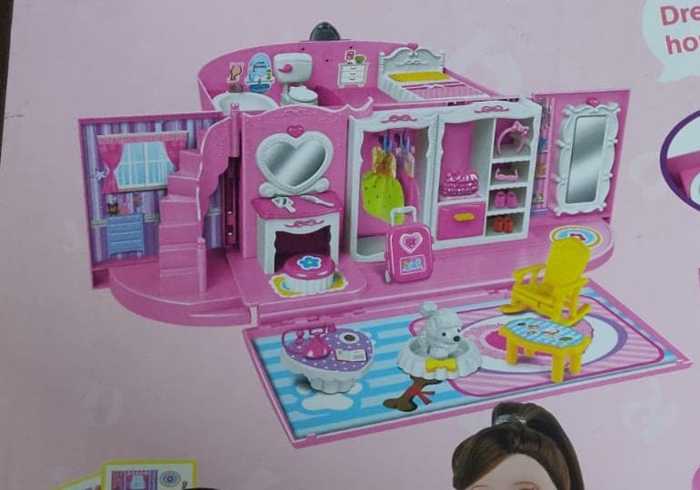 Handbag dream doll house with decoration accessories Role play toys KidosPark