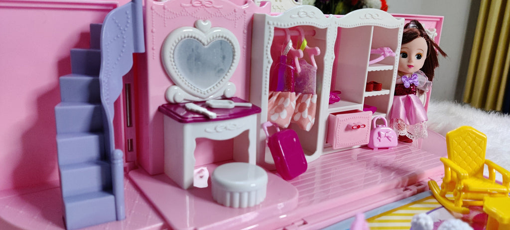 Handbag dream doll house with decoration accessories Role play toys KidosPark