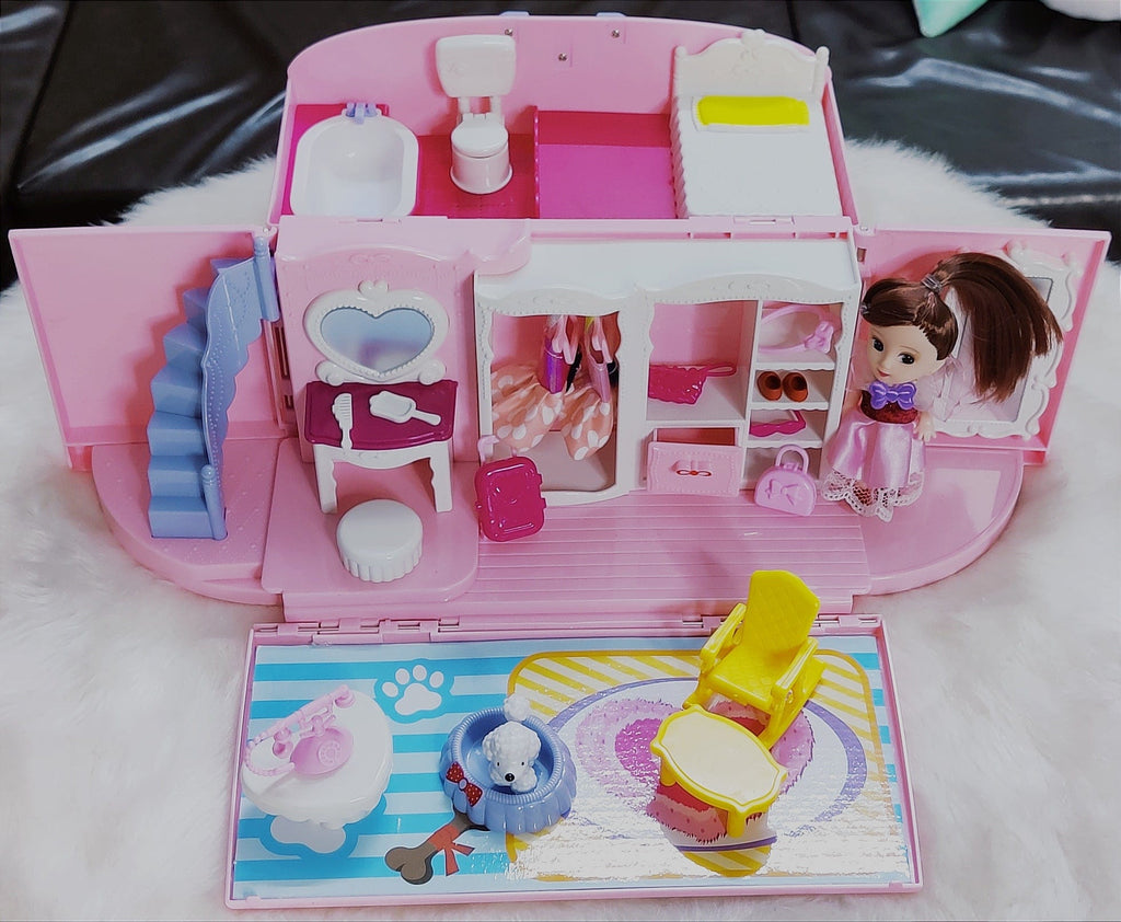 Handbag dream doll house with decoration accessories Role play toys KidosPark