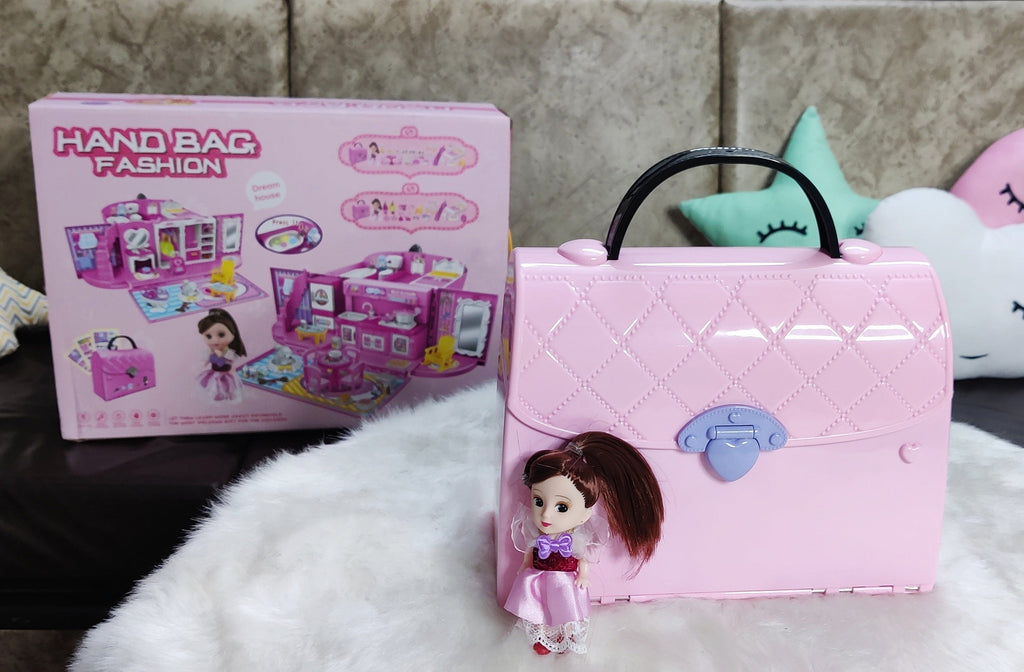 Handbag dream doll house with decoration accessories Role play toys KidosPark