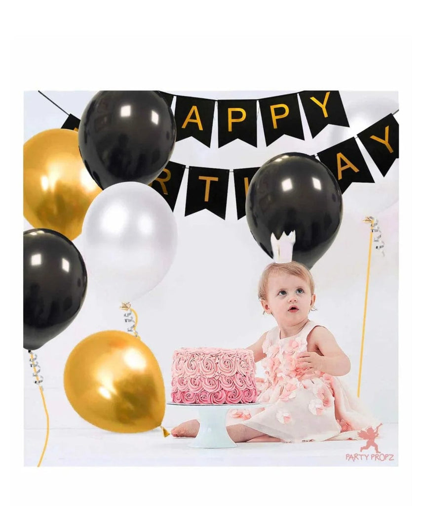 Happy Birthday Glitter banner - Black Banner KidosPark