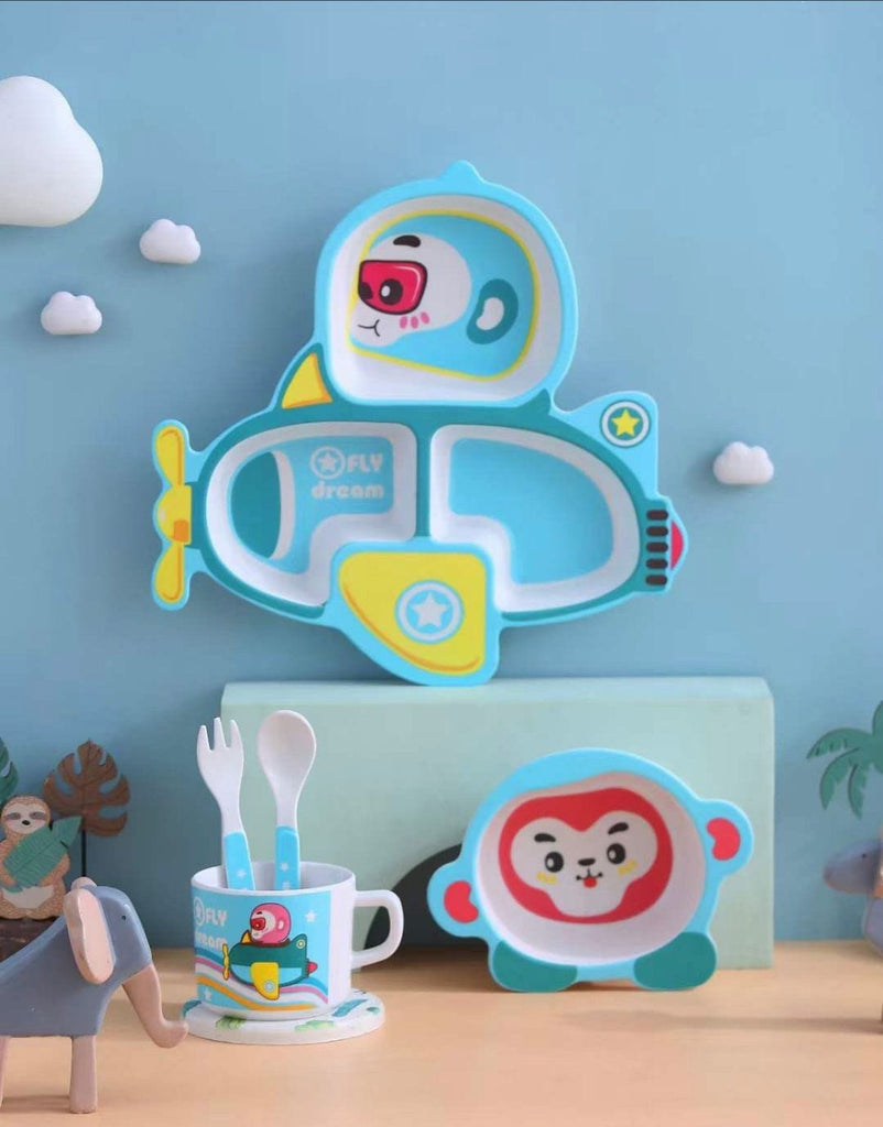 Helicopter styled bamboo fiber tableware for kids tableware KidosPark