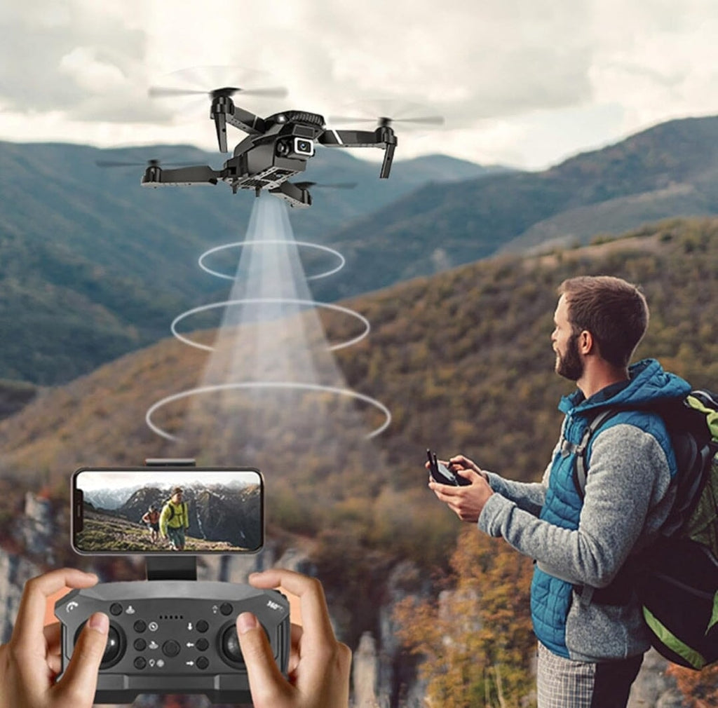 Immerse in Aerial Excellence: Explore Our Dual 1080P HD Camera Drone Flying Toys KidosPark