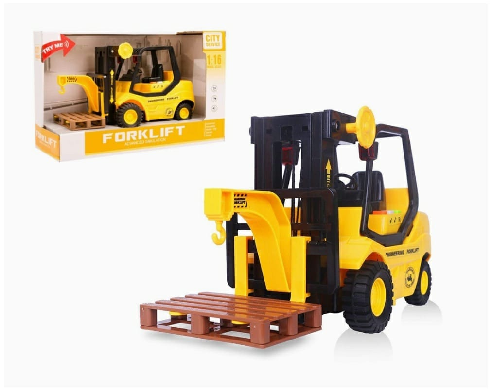 Immersive Play with the Heavy Duty Push Back Forklift Truck Toy - Foster Imagination and Learning! Cars and Car Tracks KidosPark