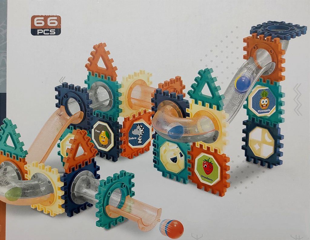 Inspire Creativity and Learning: 66-Piece Marble Run Building Blocks for Kids blocks KidosPark