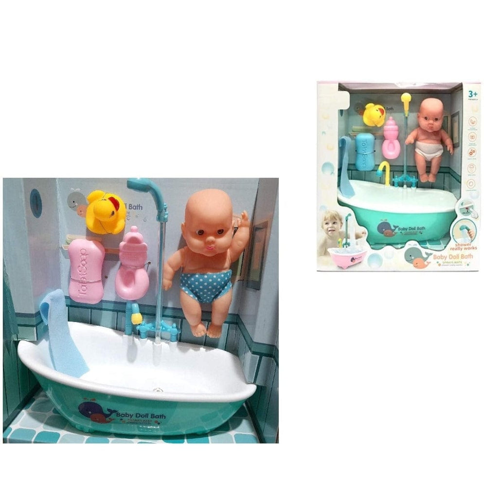 Interactive Baby Doll Bath Set with Working Shower | Realistic Bathtub Function & Dress-Up Fun Dolls and Doll houses KidosPark