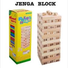 Jenga wooden stacking game blocks KidosPark