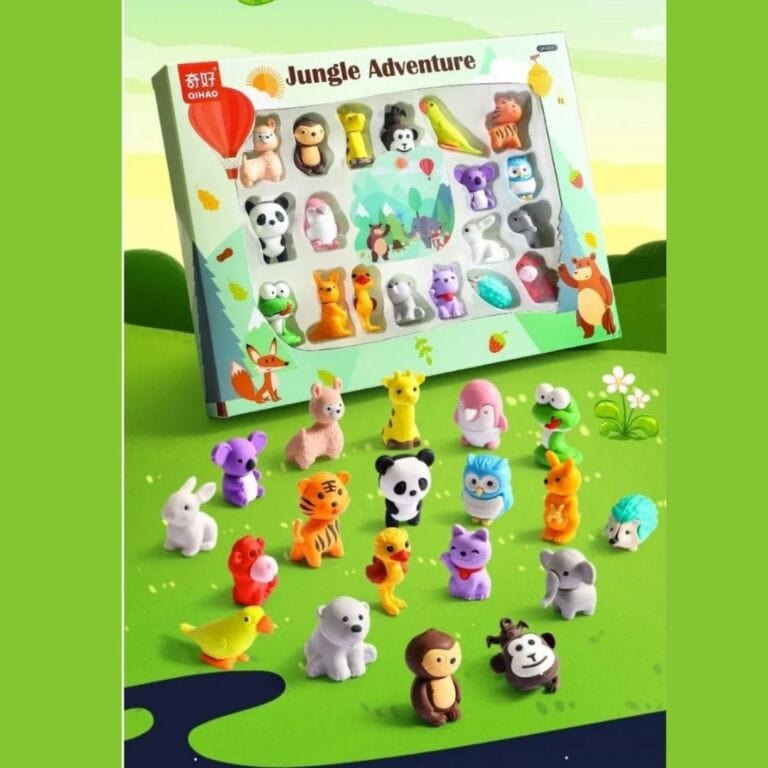 Jungle theme designed erasers for kids stationery KidosPark