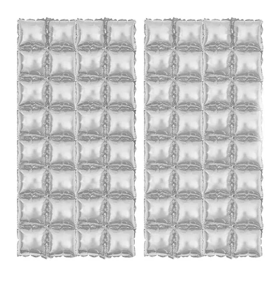 Metallic square air foil curtains/ backdrop. Curtain KidosPark