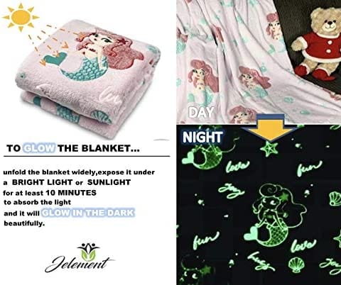 Microfibre soft warm glow in the dark blanket Toy KidosPark