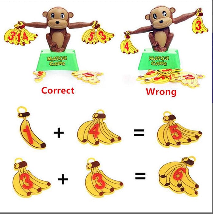 Monkey Match Math balancing scale game Educational toy KidosPark