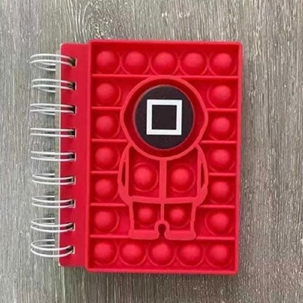 Notebook pop it red small squid game Diary KidosPark